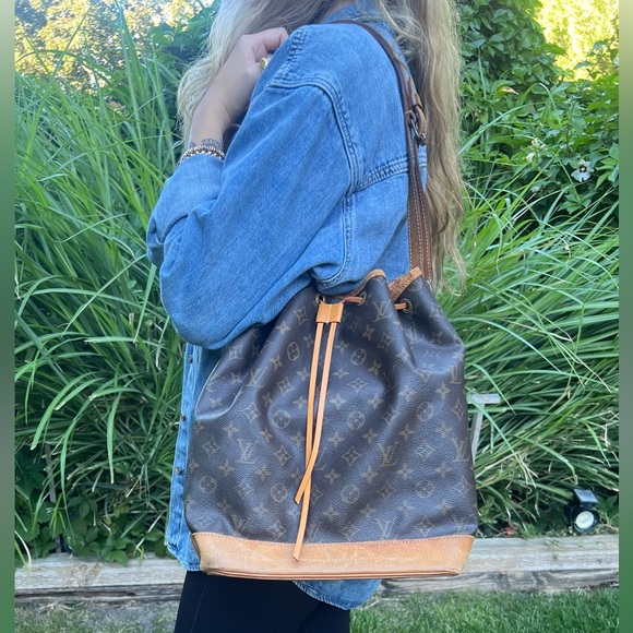 🤎Louis Vuitton🤎 AUTHENTICATED Vintage Monogram GM Noe Drawstring Bag COA - Picture 2 of 15